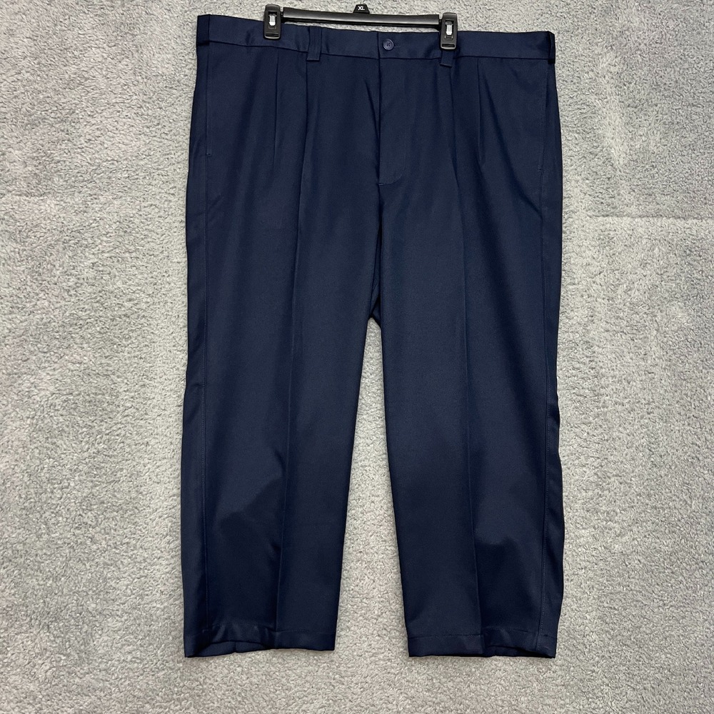 Oak Hill Pants Mens‎ 44x30 Chino Blue Flat Front Stretch Straight Casual Office
